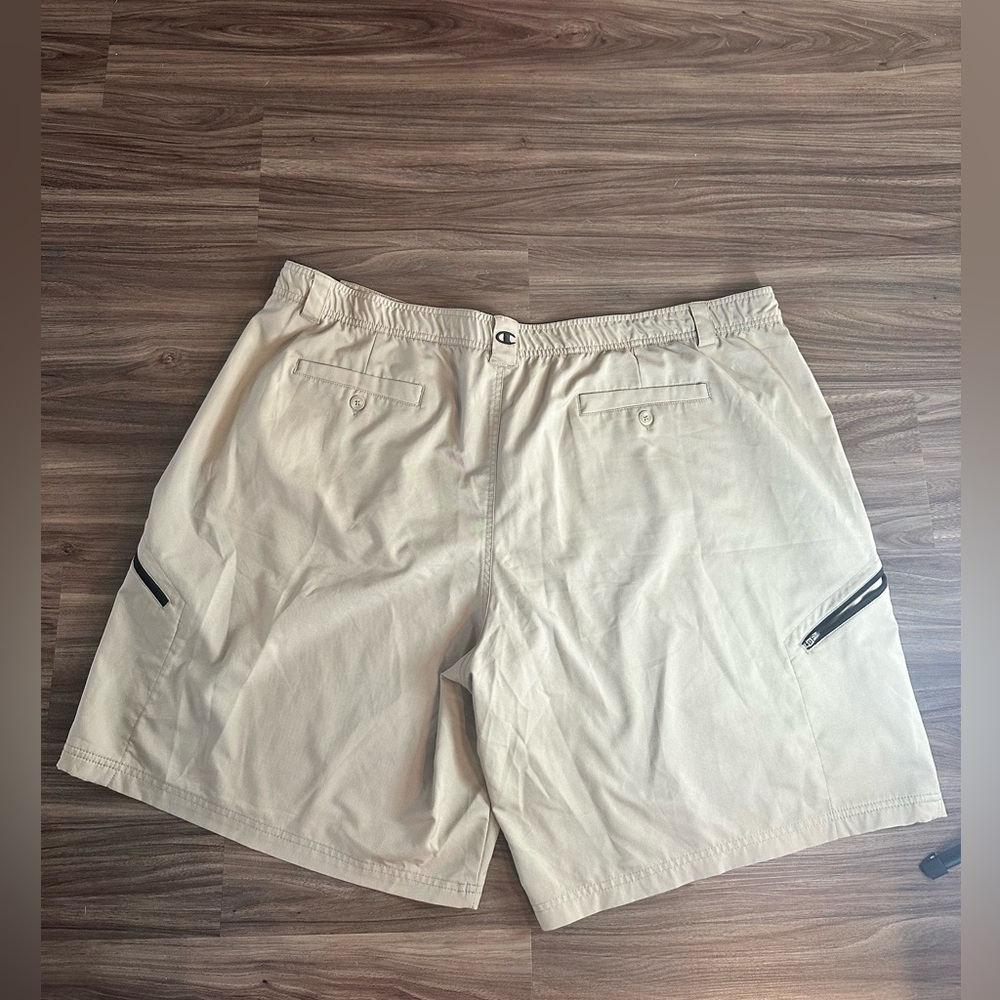 Champion Khaki Performance Shorts Men’s 4XL Lightweight Beige Athletic Shorts - Picture 10 of 14